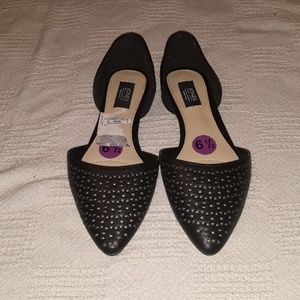 NEW Jones New York Black Cut out Flats 6.5 6 1/2
